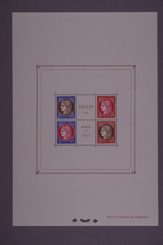 Francia 1937 - Exposición PEXIP París Block - Yvert Block 3 #1.0