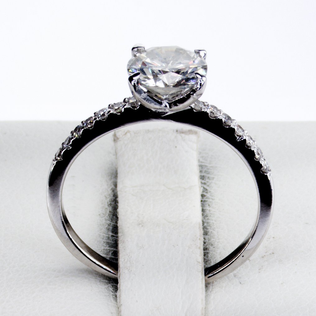 χωρίς τιμή ασφαλείας - Δαχτυλίδι αρραβώνων - 14 καράτια Λευκός χρυσός -  1.15ct. tw. Διαμάντι (Φυσικό) - Διαμάντι #1.0