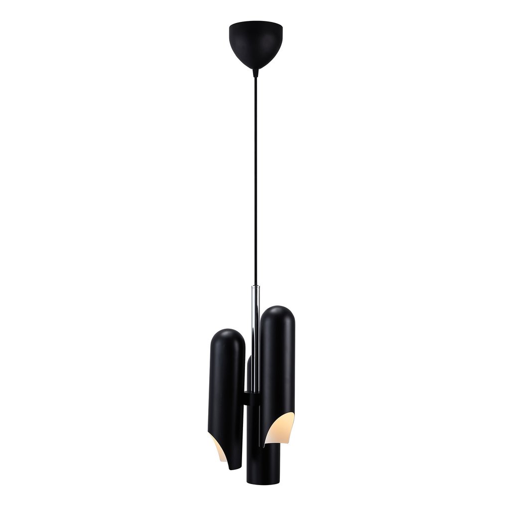 Nordlux - Charlotte Høncke - Lampada da soffitto a sospensione - Rochelle 3-Spot Pendant - Nero - Metallo, Plastica, Cromato #2.1