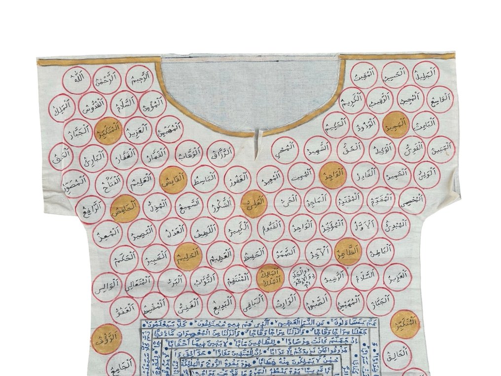 Indisk / Indo-Islamisk talismanisk Jama skjorte - 20. århundrede #4.3