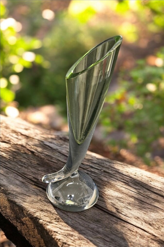 Val Saint Lambert - René Delvenne - 花瓶 - Béatrice - 水晶 - Corne d'abondance signé #2.1