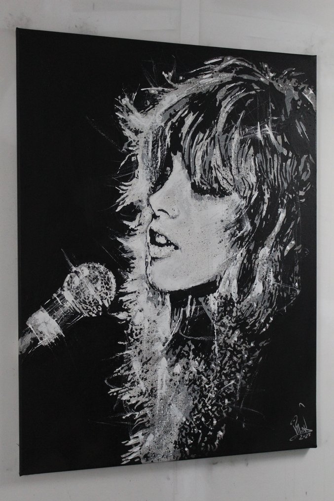 Fleetwood Mac - Stevie Nicks - handpainted and signed - by artist Vincent Mink. - Portrait #1.0