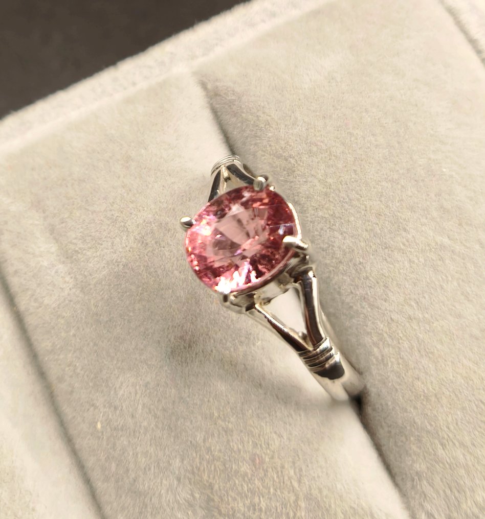 Δαχτυλίδι - Ινδονησία Rubellite ασημένιο δαχτυλίδι (χωρίς τιμή ασφαλείας) #4.3