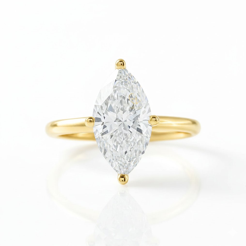 Ring - 14 karaat Geel goud -  3.00ct. tw. Diamant (Lab-grown) #1.0