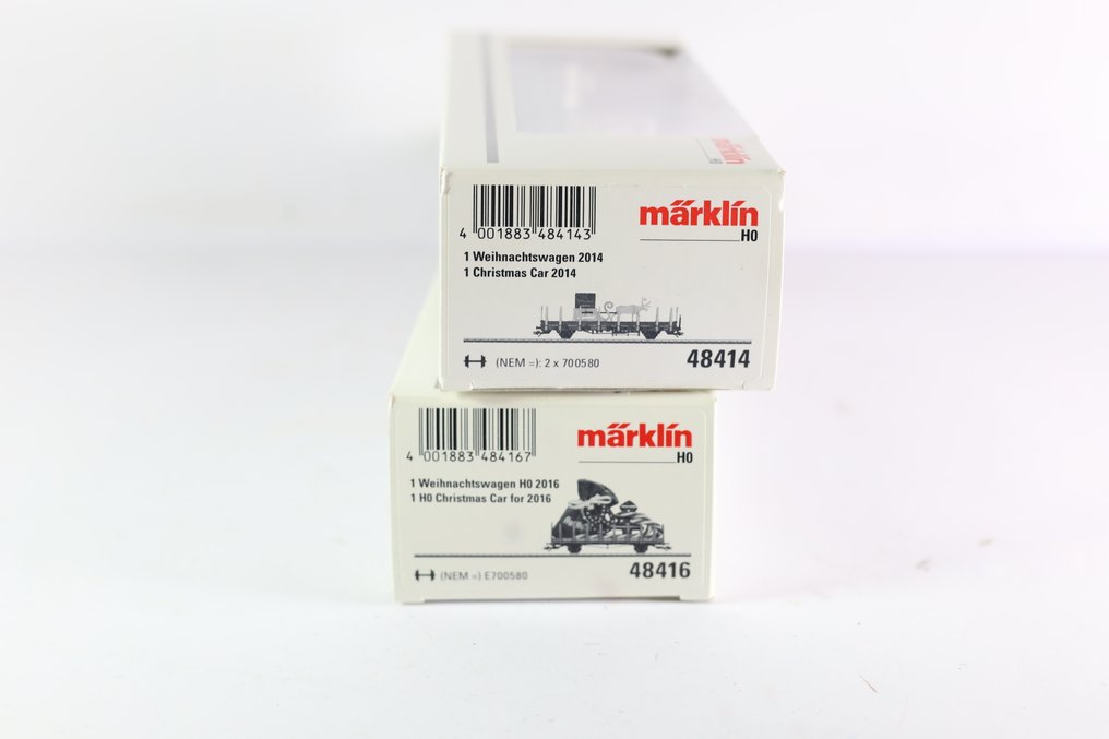Märklin H0 - 48414/48416 - Model wagonu towarowego (1) - 2 specjalne samochody na Boże Narodzenie. - DB #1.0