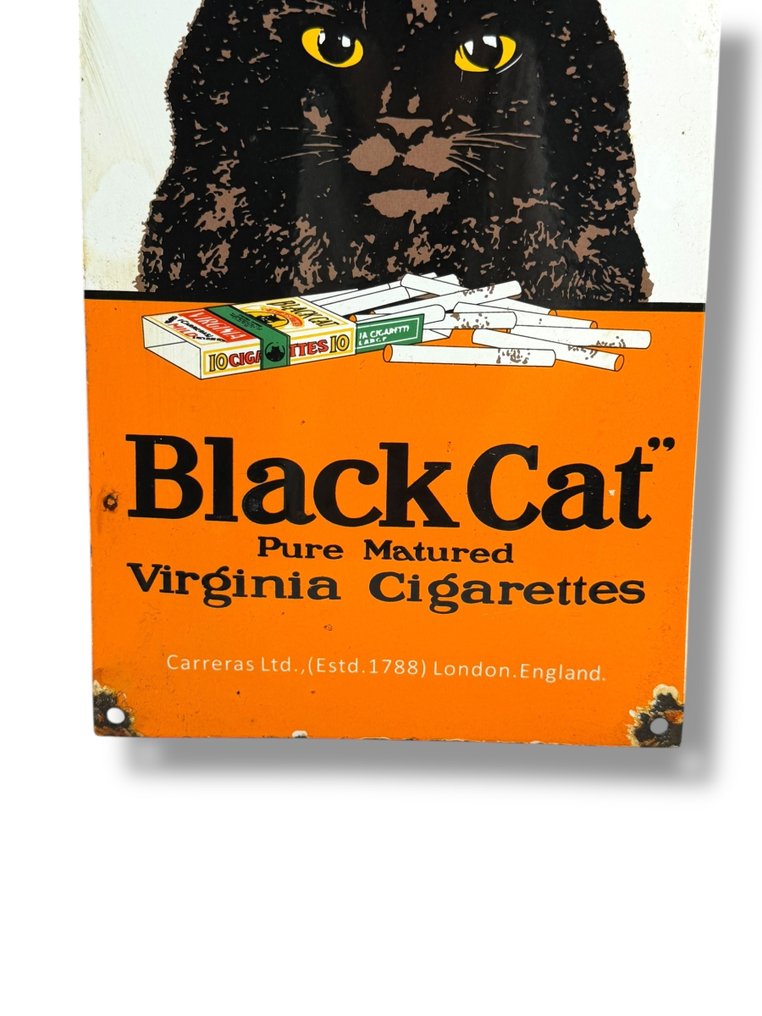 Cigarettes Black Cat - Enamel plate - Enamel #2.1