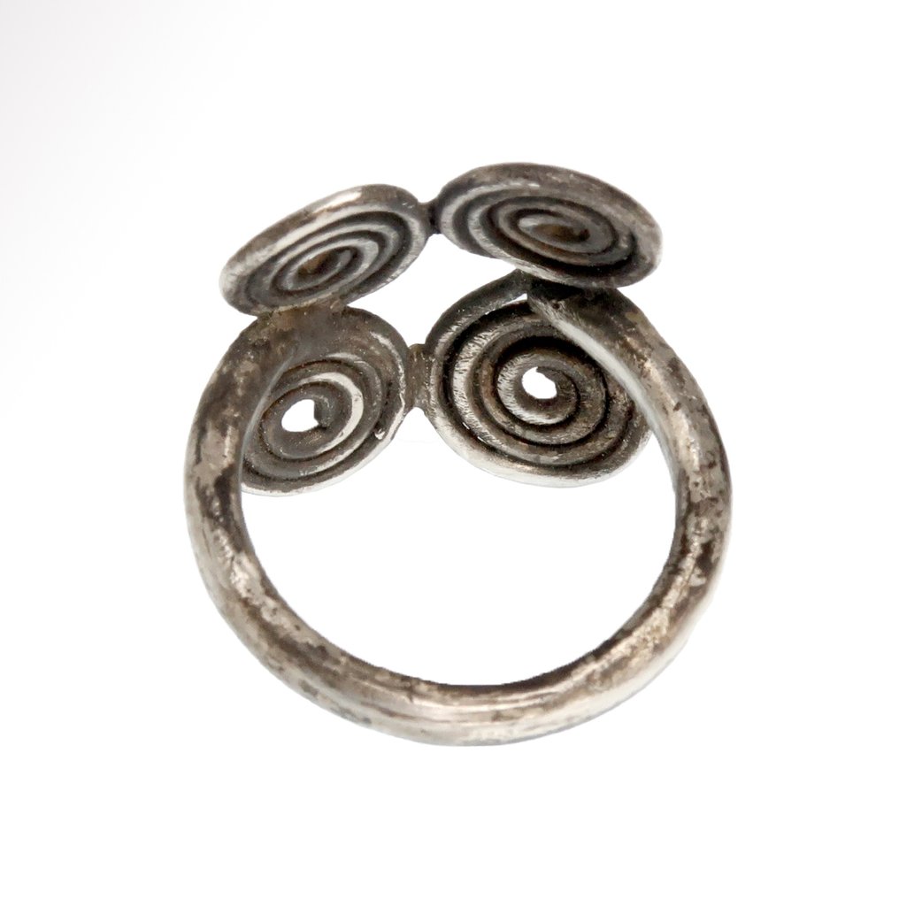 Αντίγραφο του Viking Ασημί Δαχτυλίδι σπειρών #4.3