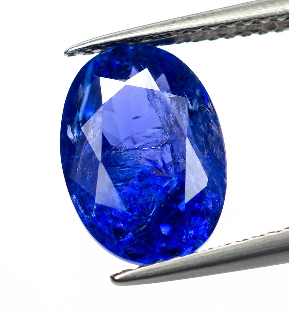 沒有保留價 坦桑石  - 3.60 ct - Bellerophon Gemlab - 紫色调的蓝色 #1.0