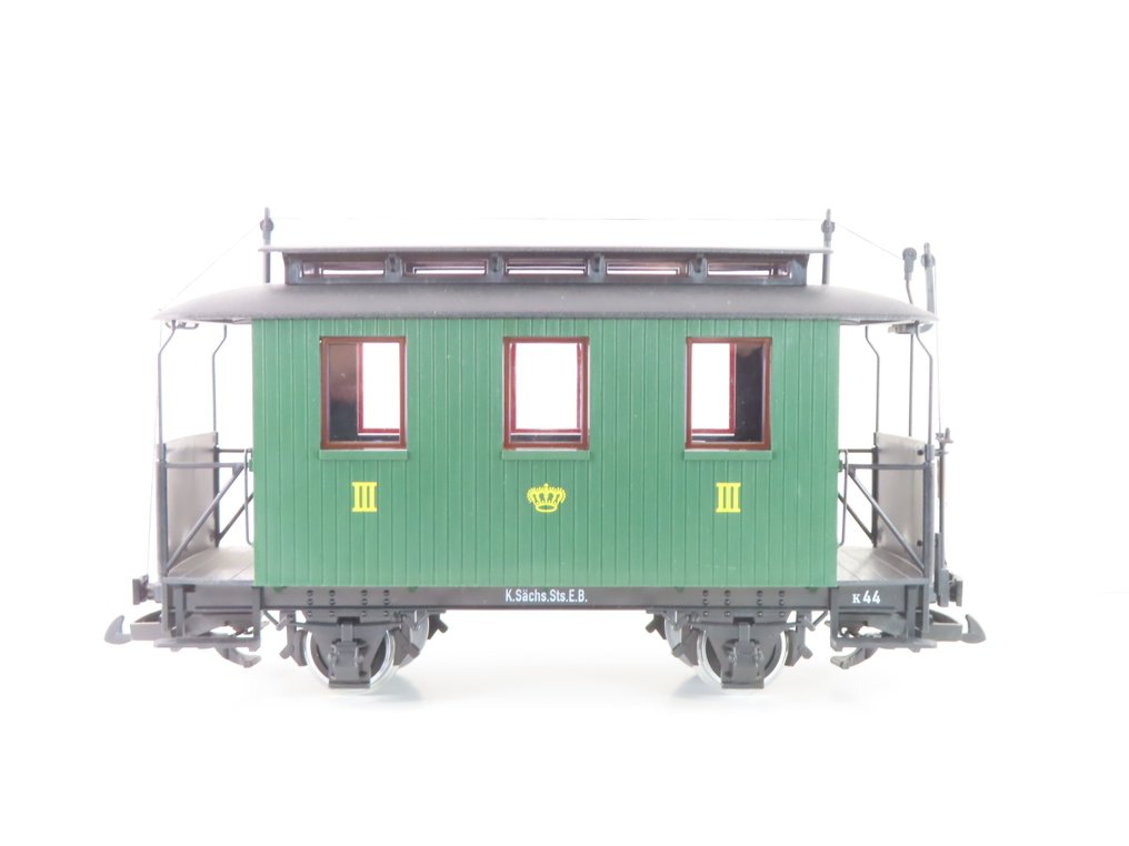 LGB G - 30090 - 模型火车客运车厢 (1) - 两人座客车厢,第三等级 - K.Sächs.Sts.E.B. #1.0