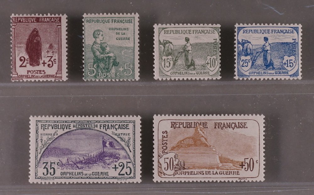 Frankrig 1917 - 2 C. til 50 C. Orphelins de la Guerre - Yvert 148 / 153 #1.0