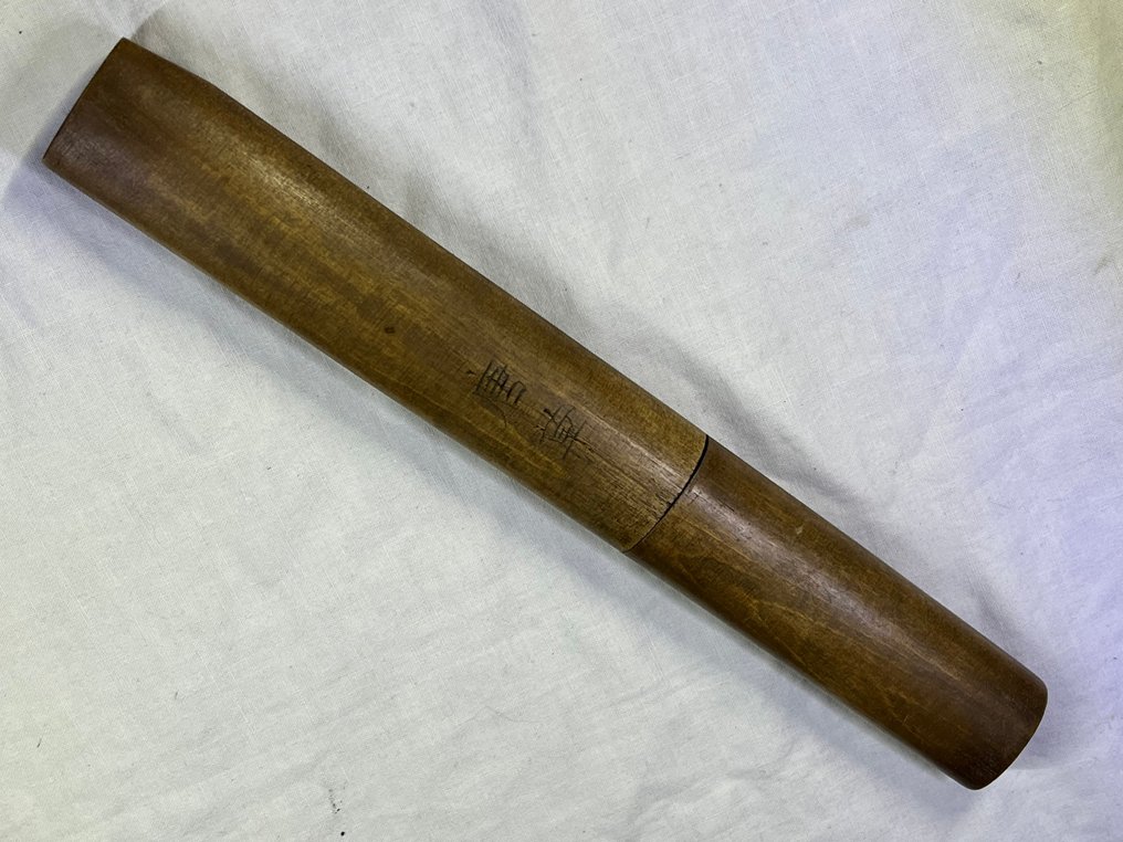 Tantō - Παλαιό υπογεγραμμένο μικρό μαχαίρι, εργαλείο - λεπίδα με γωνία Tanto, ξύλο και μέταλλο - Samurai. - Ιαπωνία  (χωρίς τιμή ασφαλείας) #2.1