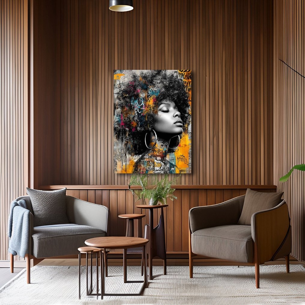 IPR Graph - El Sueño del Street Art: Belleza Afro en Tonalidades Ocre y Turquesa #4.3