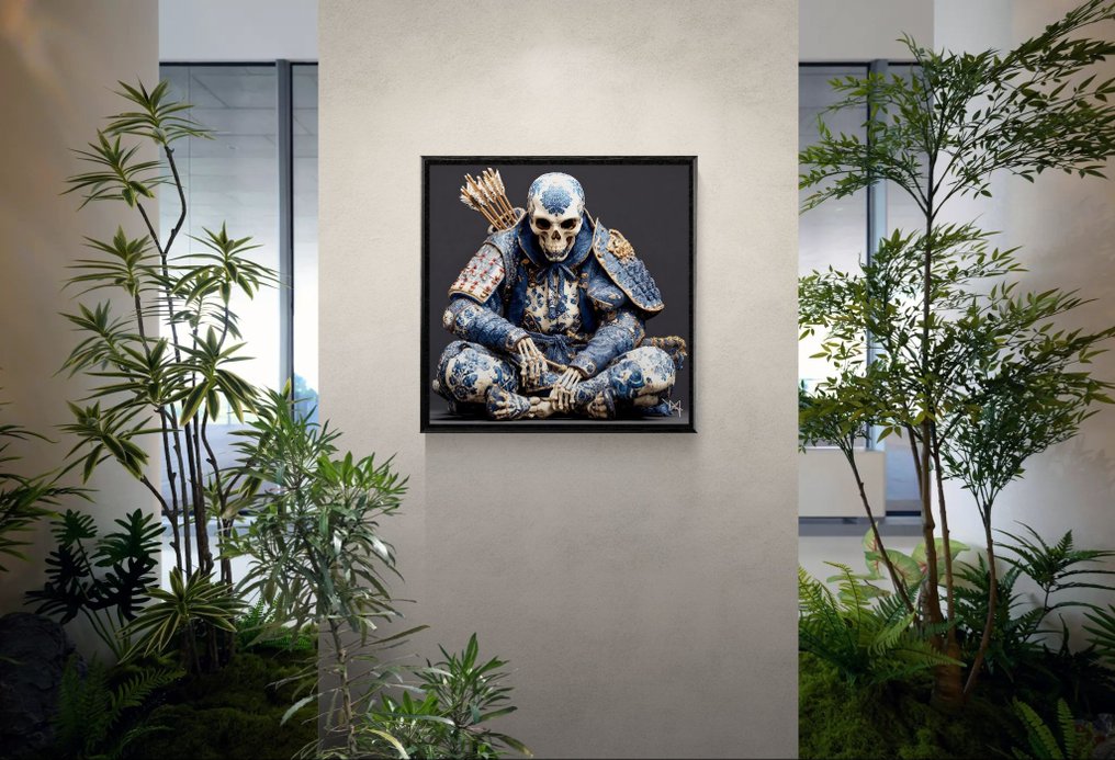 NYX - Samouraï Squelettique en Porcelaine Bleue #1.0