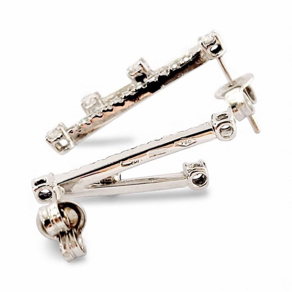 Estrò - Σκουλαρίκια - 18 καράτια Λευκός χρυσός -  0.95ct. tw. Διαμάντι (Φυσικό)  #3.2