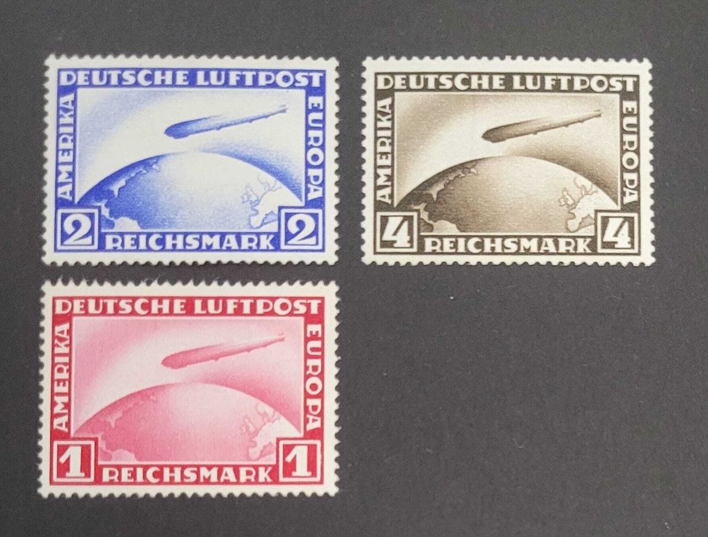 Tyske Kejserrige 1928/1938 - 4 Postfrisse Zeppelinseries #1.0