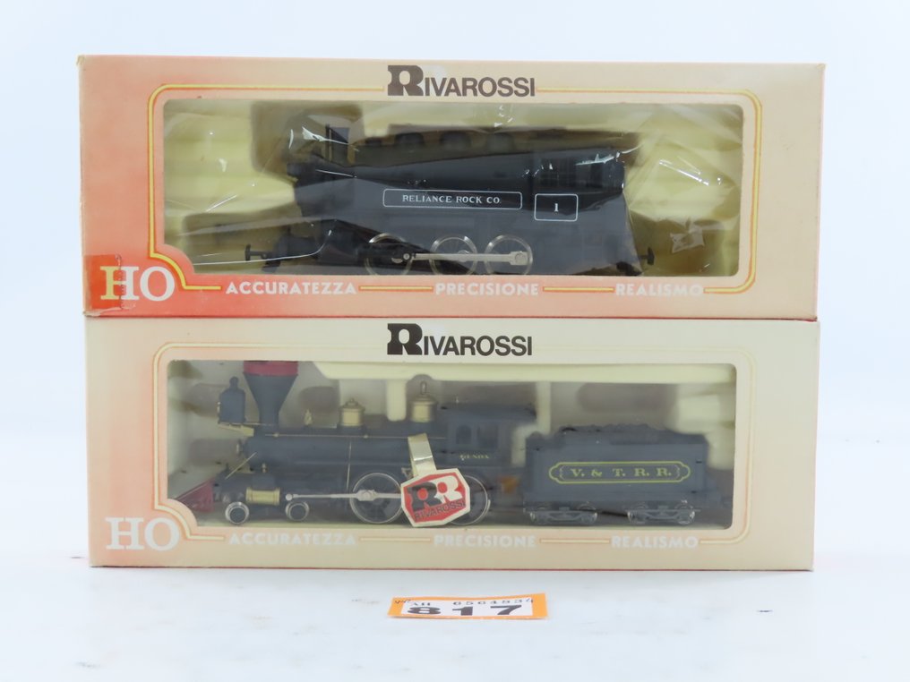 Rivarossi H0 - 1286/1212 - Steam locomotive (2) - 0-6-0 and 4-4-0 - Reliance Rock Company/Virginia & Truckee #1.0