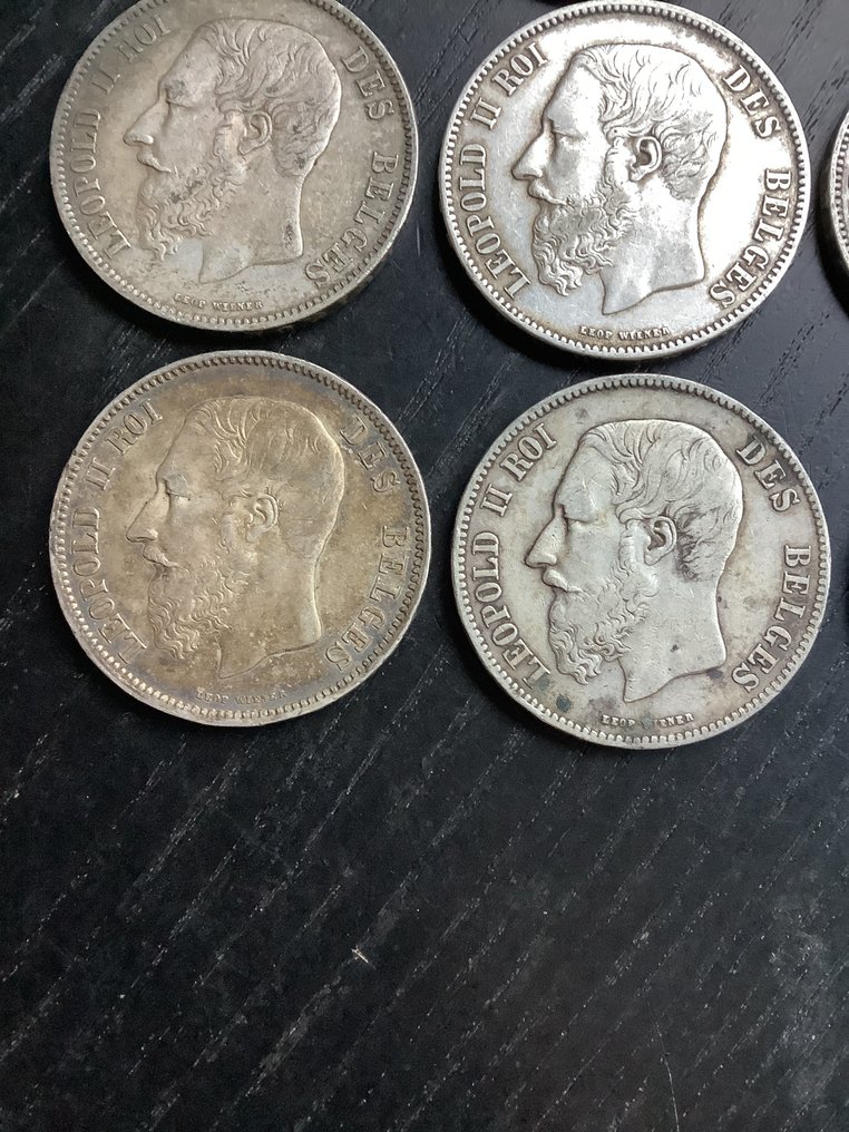 België. Leopold II. 5 Francs 1869 (Zonder minimumprijs) #3.2