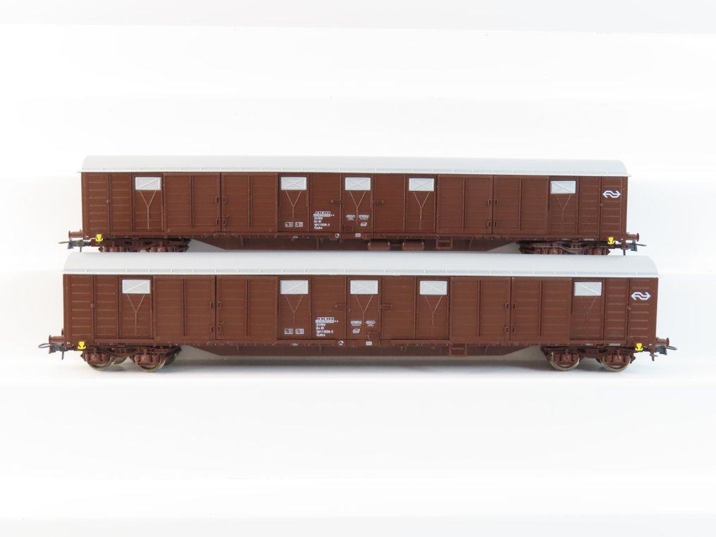 Roco H0 - 66806 - Carrozza merci di modellini di treni (2) - 2x carrozze merci chiuse tipo Gabs - NS #1.0