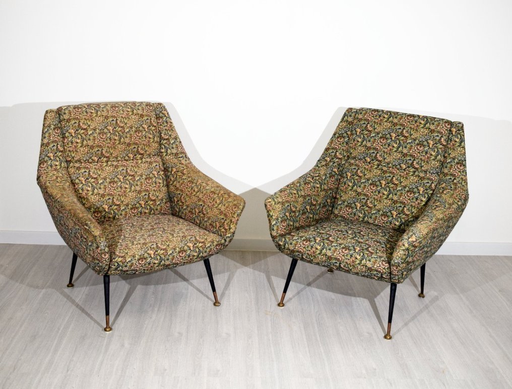 Minotti - Gigi Radice - Πολυθρόνα (2) - Ξύλο, Μέταλλο, Ορείχαλκος, Textile #1.0