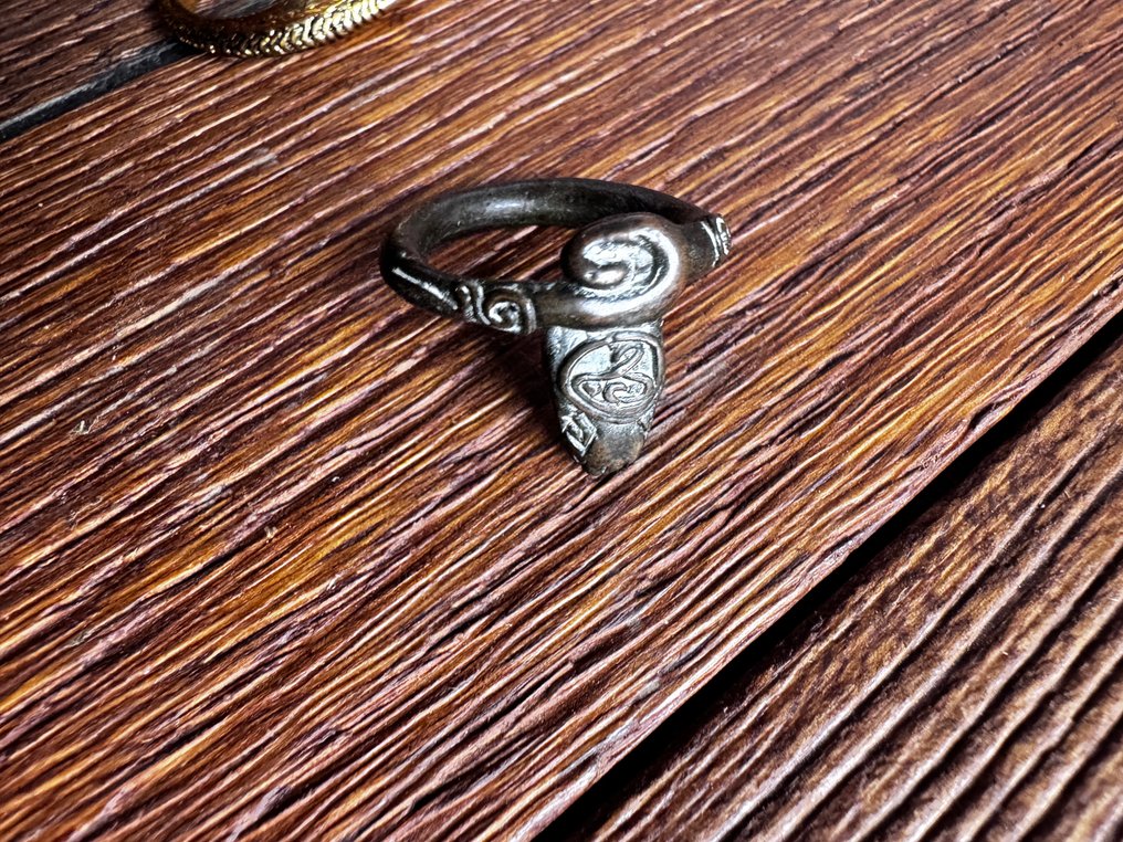 *One Available* Single Unique Design Headed Ouroboros Ring/ Ancient Masonic Builders - Ring #1.0