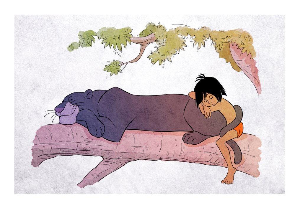 Jaume Esteve - Mowgli & Bagheera - Artist Proof (AP) – Hand-Signed #1.0