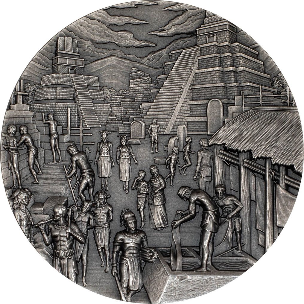 Palau. 10 Silver Dollars 2023 "Mayans - Lost Civilizations", with Box - very rare #1.0