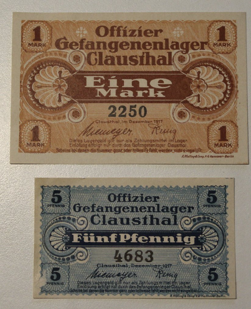 Alemanha. - 12 banknotes - Various German POW camps 1916-1917 (Sem preço de reserva) #2.1