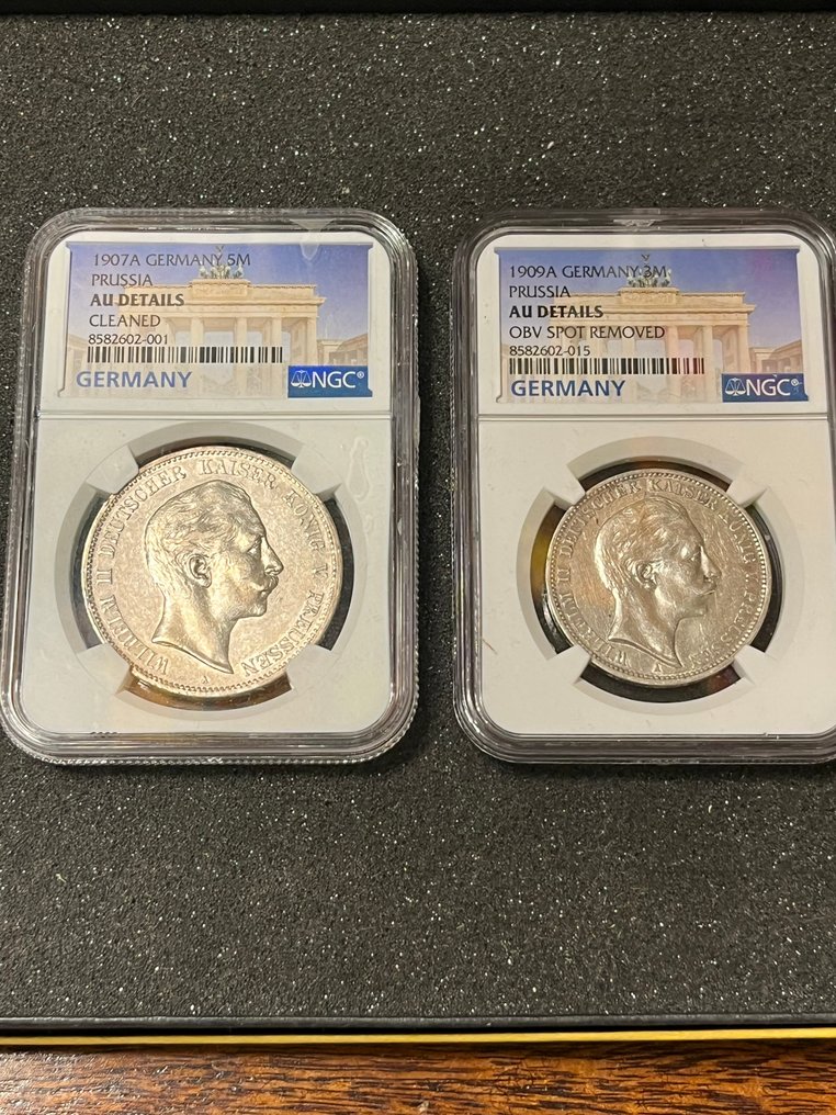 Germany, Empire 5 Mark 1907 dazu 3 Mark 1909 (Nincs minimálár) #1.0