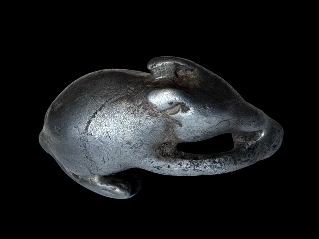 Statuetta - Ancient Roman Silver mouse figurine - Argento #2.1