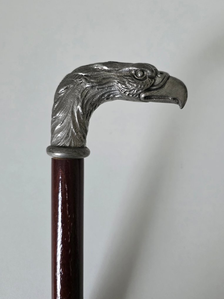 4 Stuks Bastone da passeggio - Argento, Legno, Metallo, Placcato argento #3.2