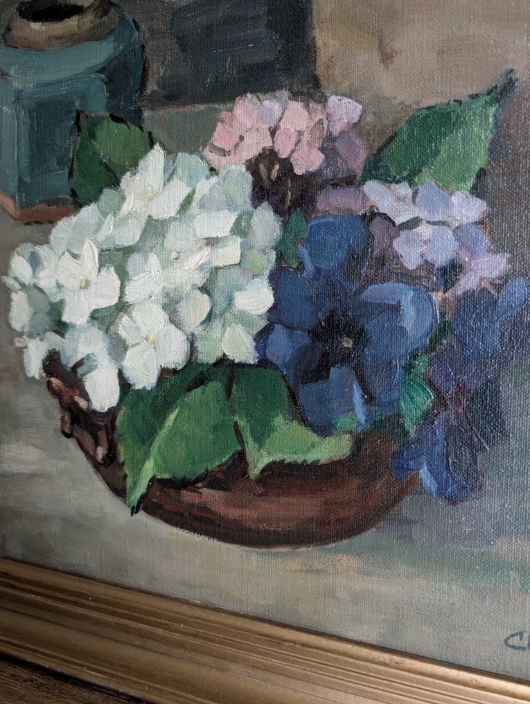 Clement Bezemer (1910-2002) - Stilleven bak bloemen #4.3