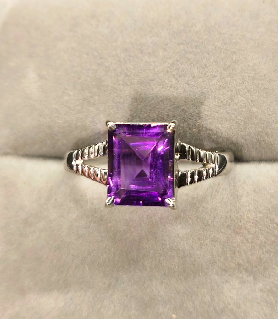 Ring - Indonesia Amethyst Silver Ring  (No reserve price) #3.2