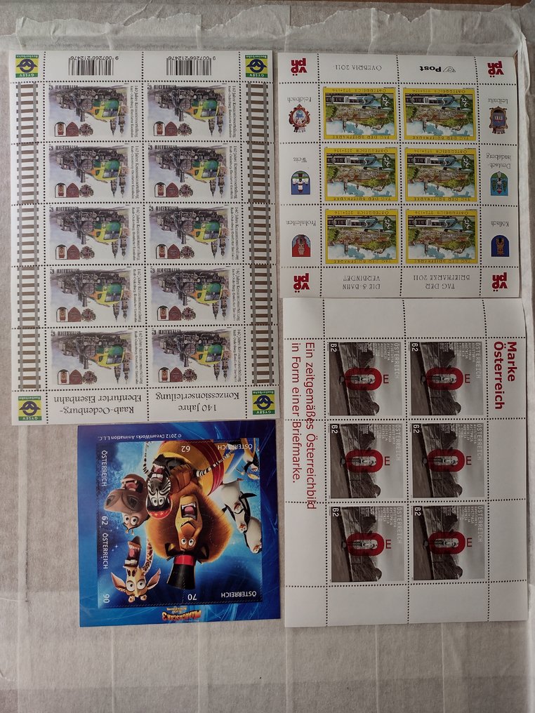 奧地利 2002/2013 - 奥地利 €-邮票，最新邮资品/小型张 #1.0