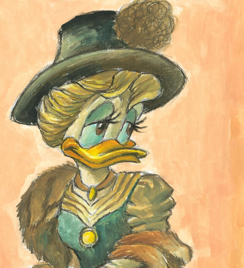 Joan Vizcarra Eredeti műalkotás - Daisy Duck Vogue Cover – Hand Signed #3.2