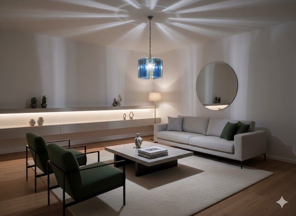 Veca - 掛燈 - 玻璃, 鉻, 金屬 #1.0