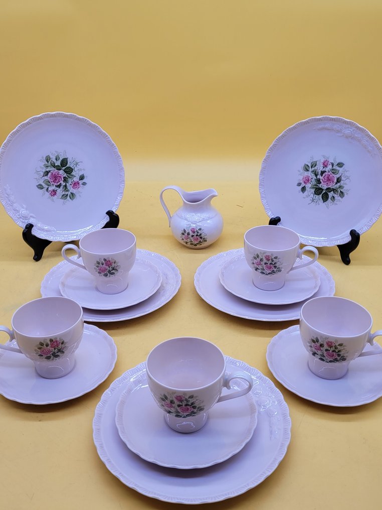 Hutschenreuther – Kaffeeservice (Helles Rosa) „Porzellan Rose“ - Kahviastiasto (16) - Posliini #1.0