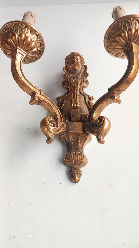 LAMP-ART M.D. - Wall sconce (2) - Gilt bronze - Pair of wall sconces #4.3