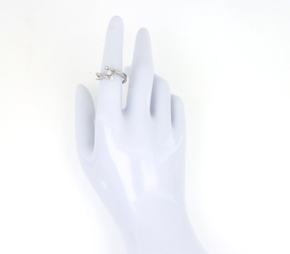 Zonder minimumprijs - Ring - 18 karaat Witgoud - 0.25ct. tw. Diamant (Natuurlijk) #3.2