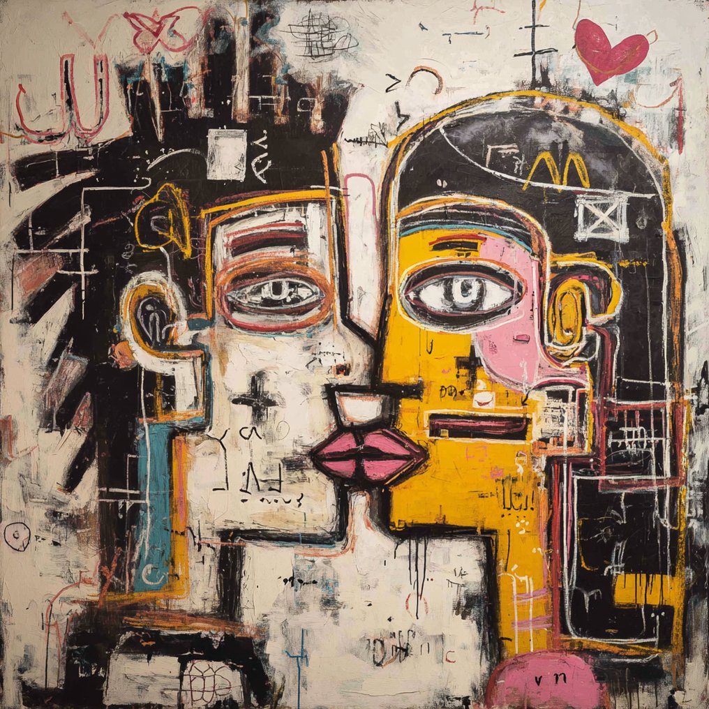 Eric Brumette - KISS ME LIKE BASQUIAT 5 - Toile L #1.0