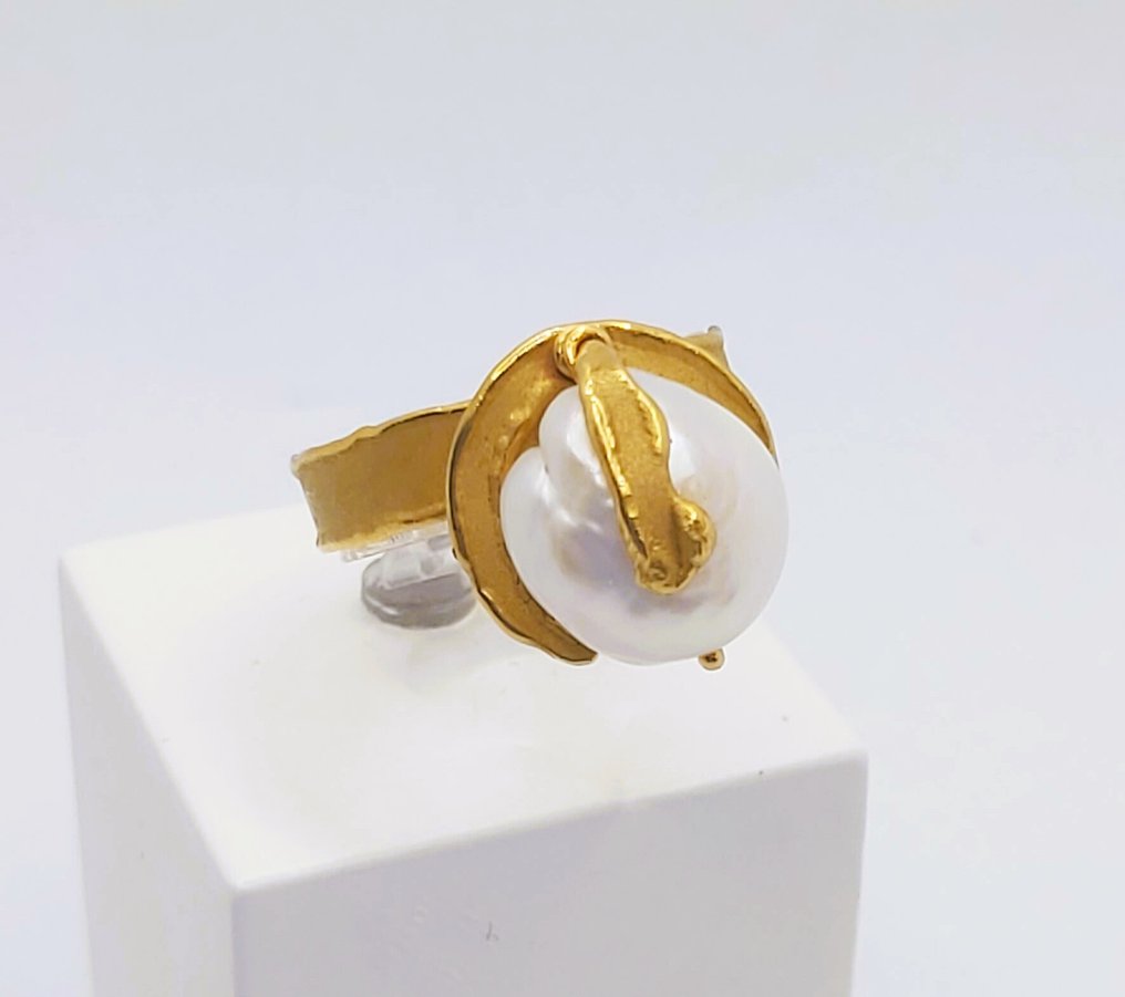 Gyűrű - 19,2 kt. Sárga arany Gyöngy #1.0