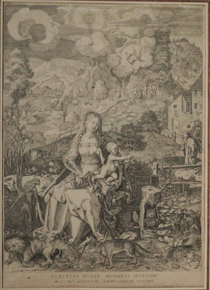 Aegidius II Sadeler (1570-1629) after Albrecht Dürer - Virgin and Child on a Grassy Bank #1.0