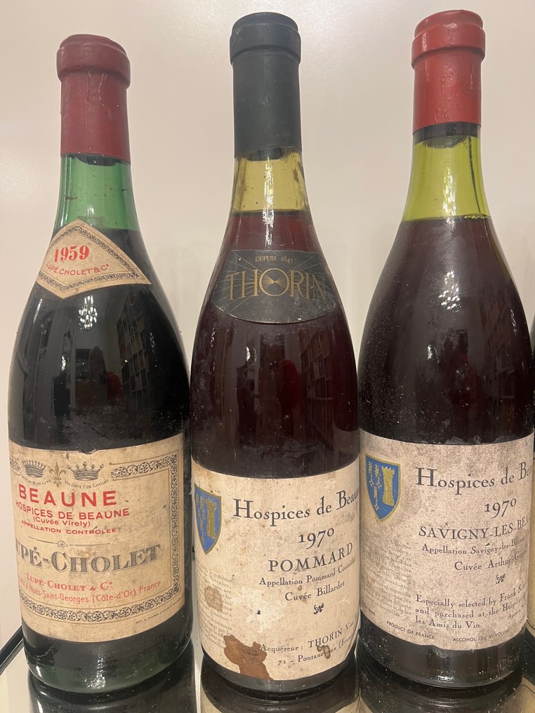 1970 Hospices de Beaune Pommard, Savigny les Beaune, 1973 Volnay 1979 Pernand-Vergeleses - Burgundia 1973 volnay & 1981 Beaune - 6 Bottles (0.75L) #1.0
