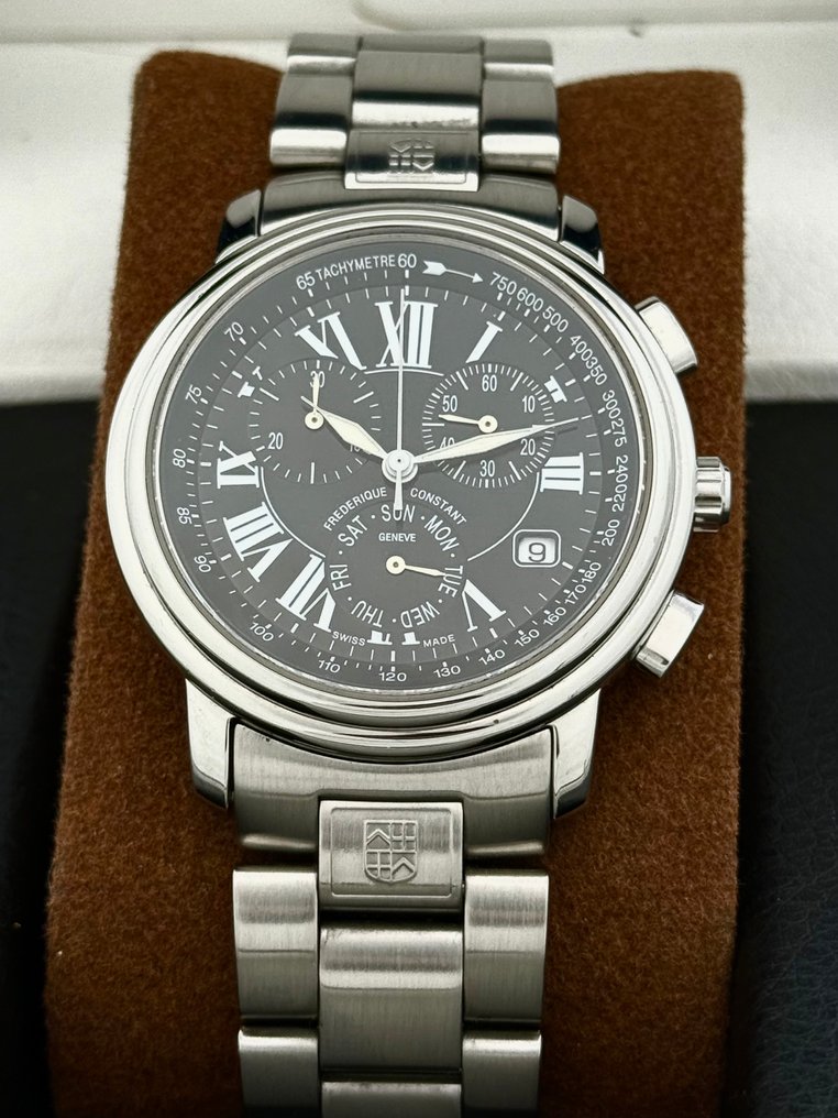 Frédérique Constant - Persuation Roman Numerals Chronograph Black Dial - FC-287x3P5/6 - Homem - 2000-2010 #1.0