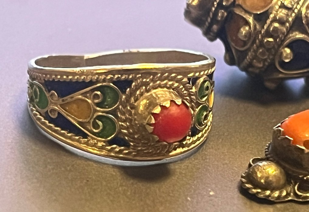 Kabíliai ezüst ékszerek, 925-ös ezüst, iszlám művészet - Algéria - Vintage #2.1