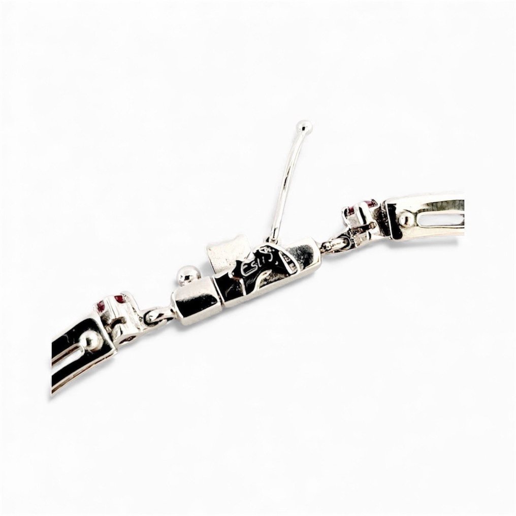 Estrò - 手镯 - 18K包金 白金 -  1.86ct. tw. 红宝石 - 钻石 - 意大利制造 #4.3