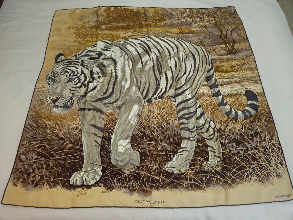 Hermès - Le tigre du bengale - 印图开司米围巾 #1.0