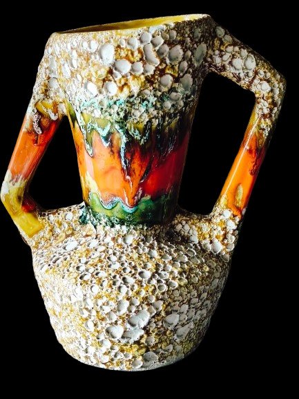 花瓶  - 陶瓷, 镶嵌 - 70年代复古大花瓶 #1.0