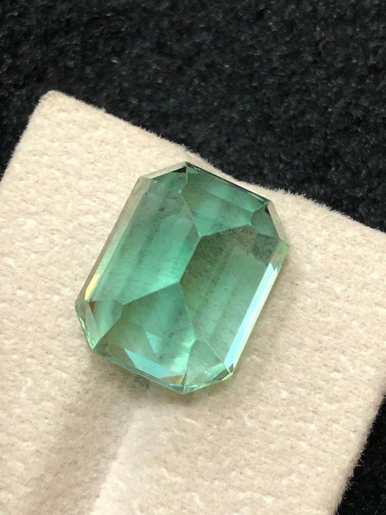 Ingen reservasjonspris - 1 pcs Grønn Hiddenitt - 16.85 ct - Det internasjonale gemologiske institutt (IGI) #4.3