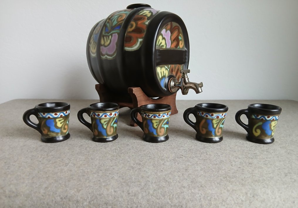 桶 - 见五个杯子 - 陶器, 瓷器 - 喝了金酒小桶 #1.0