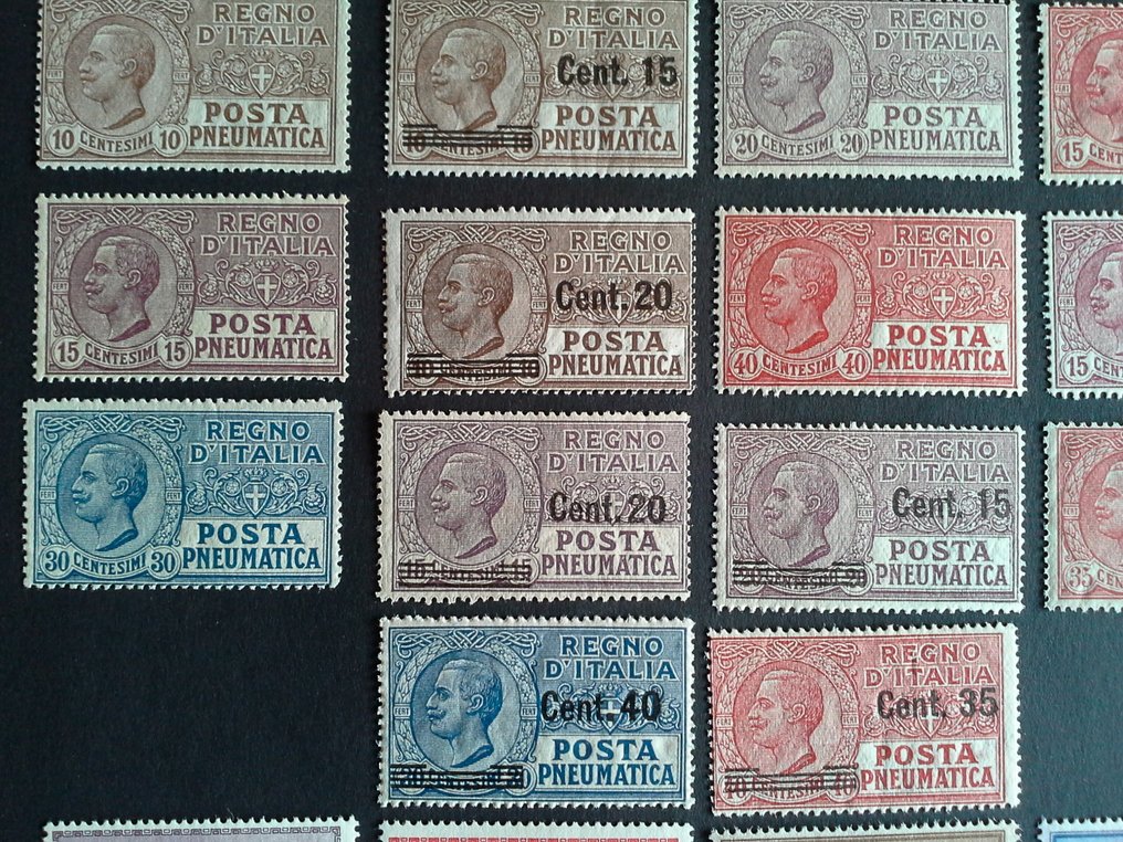 意大利王国 1913/1945 - 完整邮政气动邮票收藏 18个价值 MNH *** #1.0